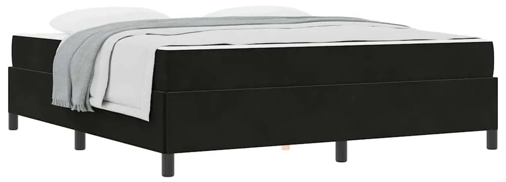 vidaXL Σκελετός Κρεβατιού με στρώμα Μαύρο 180 x 200 cm ύφασμα