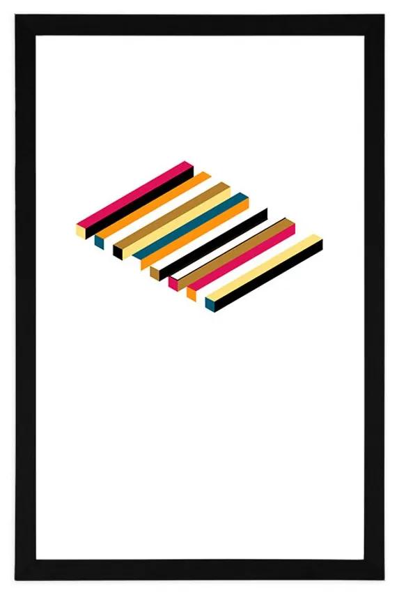 Αφίσα με παρπαστού Χρωματιστά σχέδια - 30x45 black