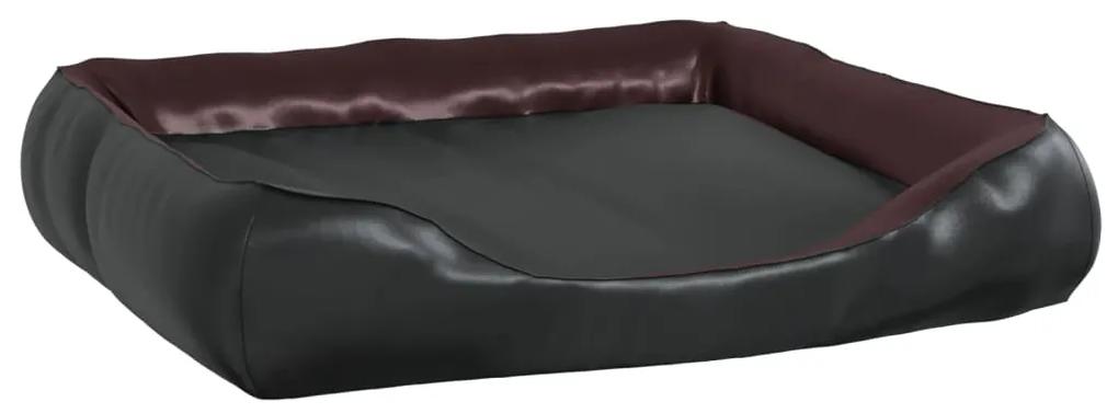 vidaXL Κρεβάτι Σκύλου Μαύρο και Καφέ 80 x 68 x 23 εκ. Συνθετικό Δέρμα