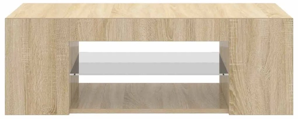 vidaXL Έπιπλο Τηλεόρασης με LED Sonoma Δρυς 90x39x30 εκ.