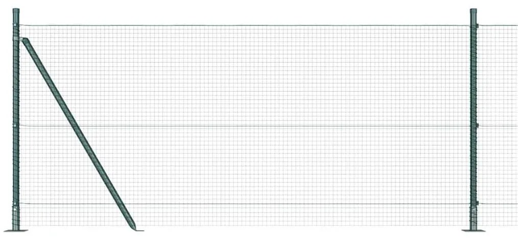 vidaXL Στύλος Περιφράξεων Πράσινο 10 x 1 μ (19 x 19 μμ πλέγμα) Ατσάλι