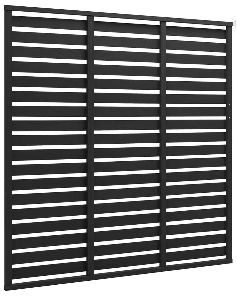 vidaXL Πάνελ Περίφραξης Μαύρο 180 x 180 εκ. από WPC