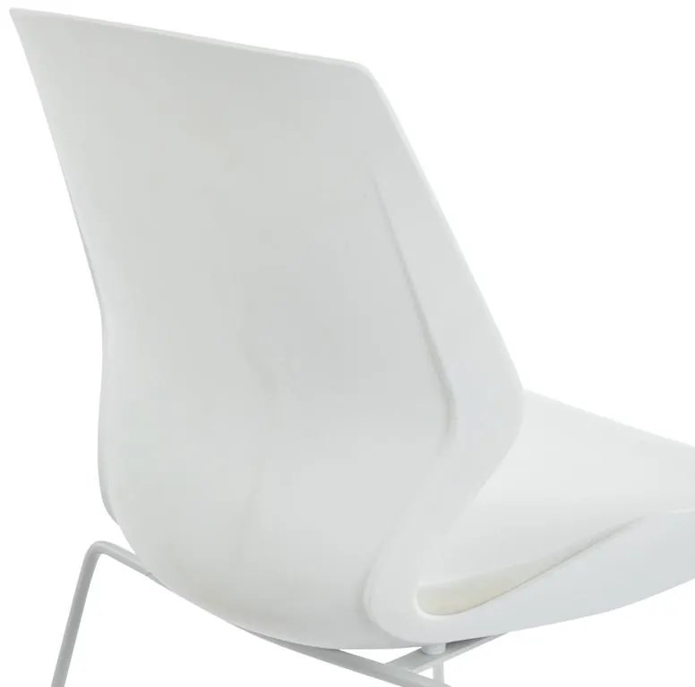 Καρέκλα γραφείου επισκέπτη Genuine PP λευκό - μπεζ μαξιλάρι 47x52x85 εκ. 47x52x85 εκ.