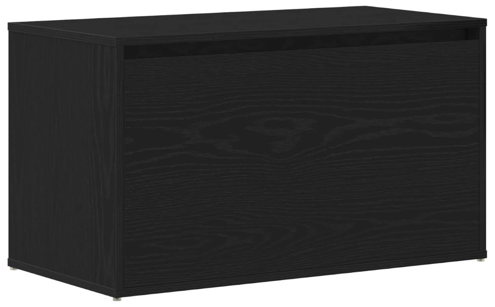vidaXL Παγκάκι Εισόδου Μαύρο Δρυς 80x40x45 εκ Ξύλο Επεξεργασμένο