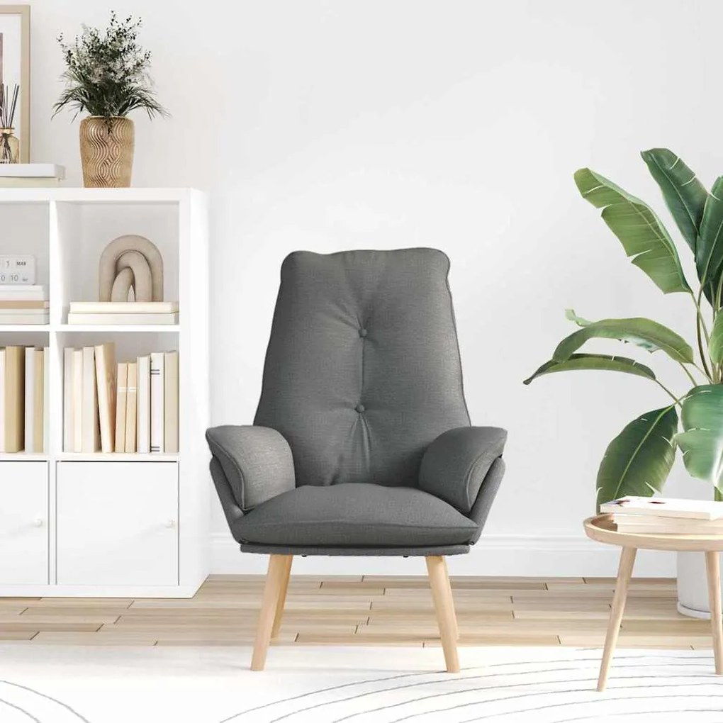 vidaXL Χαλαρωτική Πολυθρόνα Σκούρο γκρι 69 x 74 x 93 εκ. ύφασμα