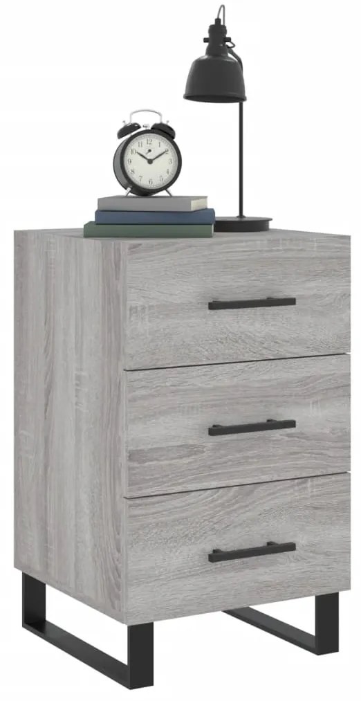 vidaXL Κομοδίνο Γκρι Sonoma 40 x 40 x 66 εκ. από Επεξεργασμένο Ξύλο