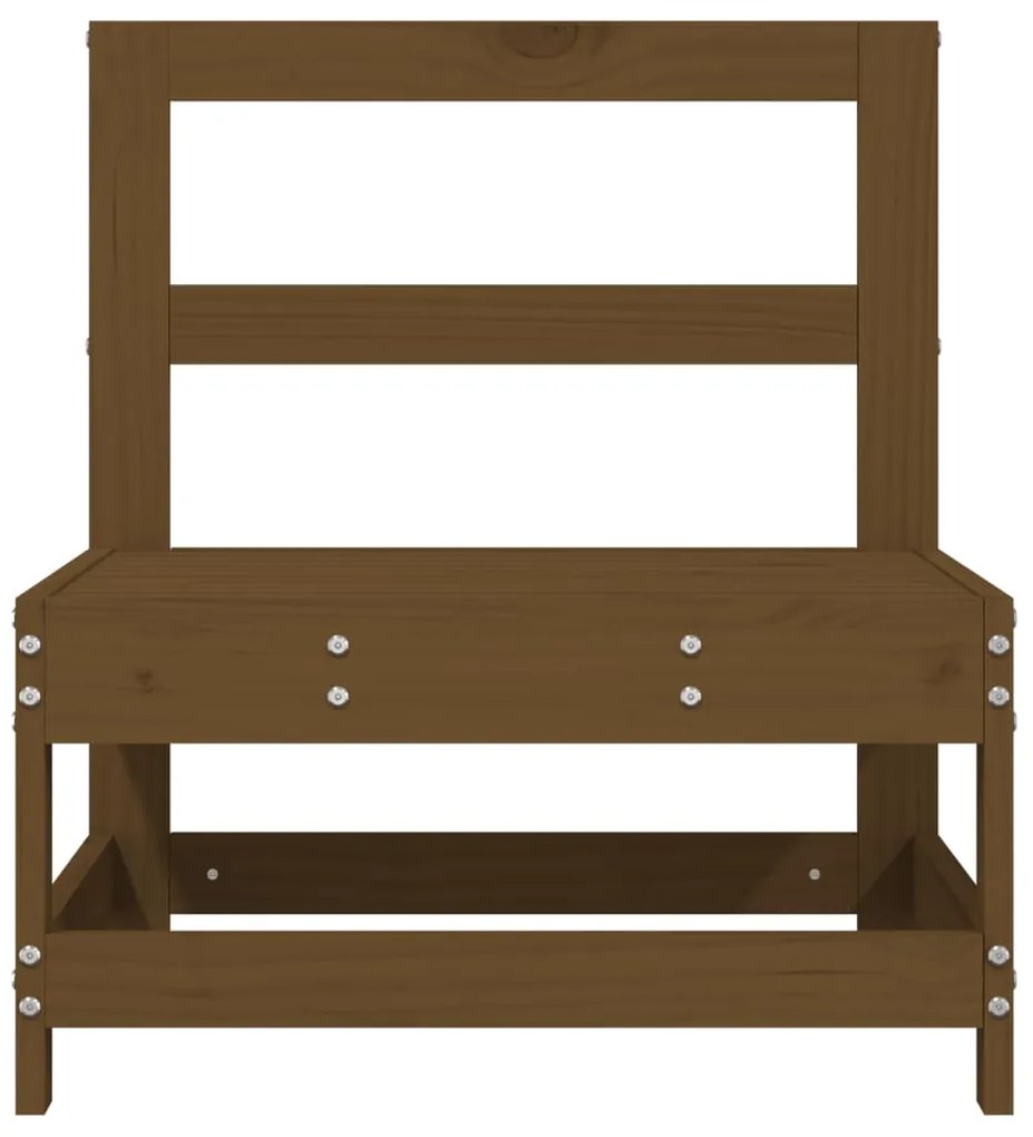 vidaXL Καναπέδες Κήπου Μεσαίοι 2 τεμ. Καφέ Μελί από Μασίφ Ξύλο Πεύκου