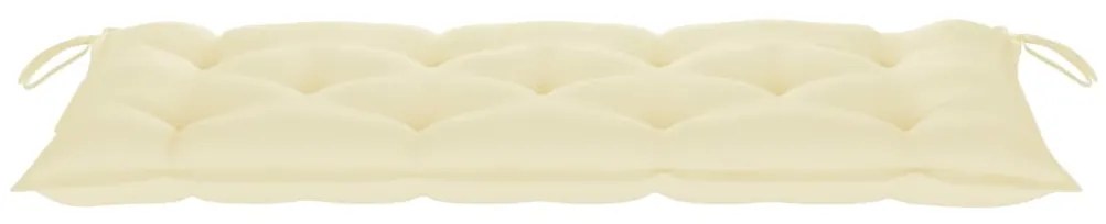 vidaXL Παγκάκι Κήπου Πτυσσόμενο 118 εκ. από Μπαμπού με Μαξιλάρι