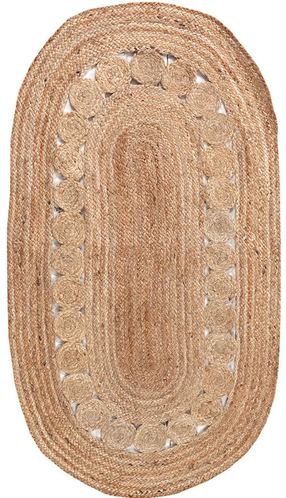 Χαλι Delhi Χειροποιητο Br-4019 -  Natural New Plan 120X170 OVAL