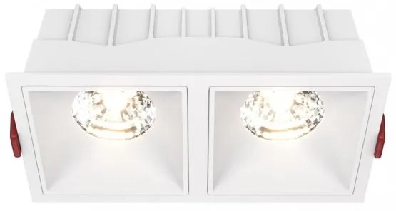 Χωνευτό Σποτ Οροφής Alfa LED 30W 3000K Διπλό Λευκό DL043-02-15W3K-D-SQ-W MAYTONI DL043-02-15W3K-D-SQ-W Λευκό