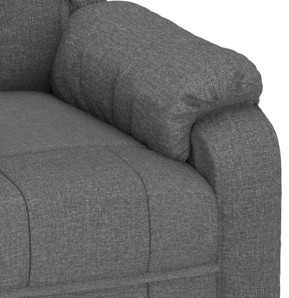 vidaXL Πολυθρόνα Ανακλινόμενη Σκούρο Γκρι Υφασμάτινη