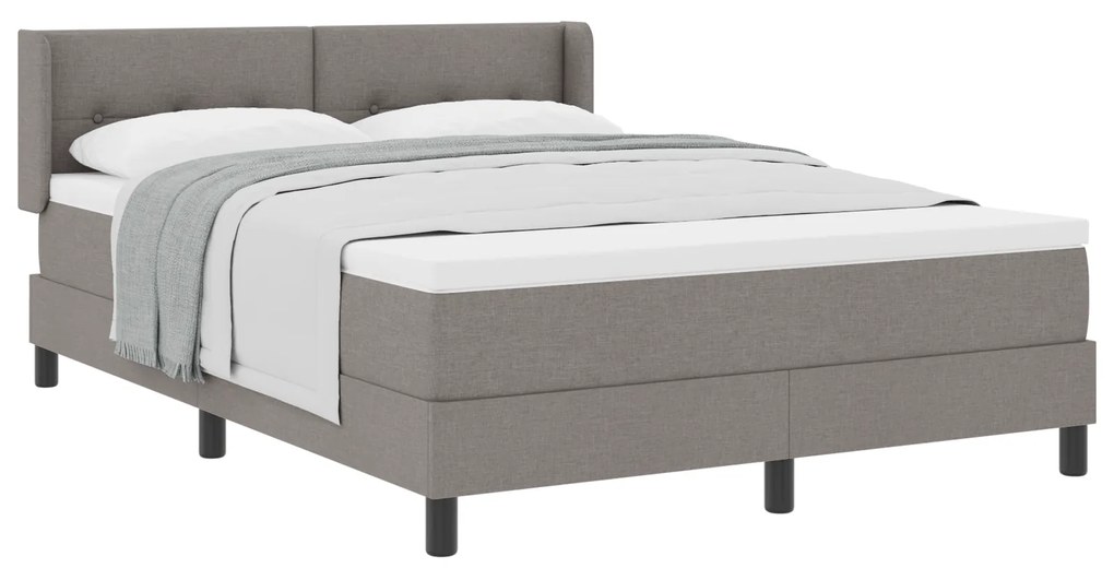 vidaXL Κρεβάτι Box Spring με Στρώμα σε Ταούπ, 140 x 200 εκ, Ύφασμα