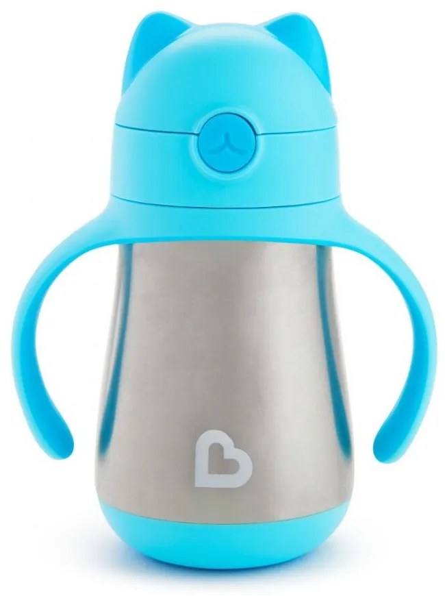 Παγούρι - Θερμός Παιδικό Με Καλαμάκι Cool Cat 237ml Blue Munchkin 237ml Stainless Steel