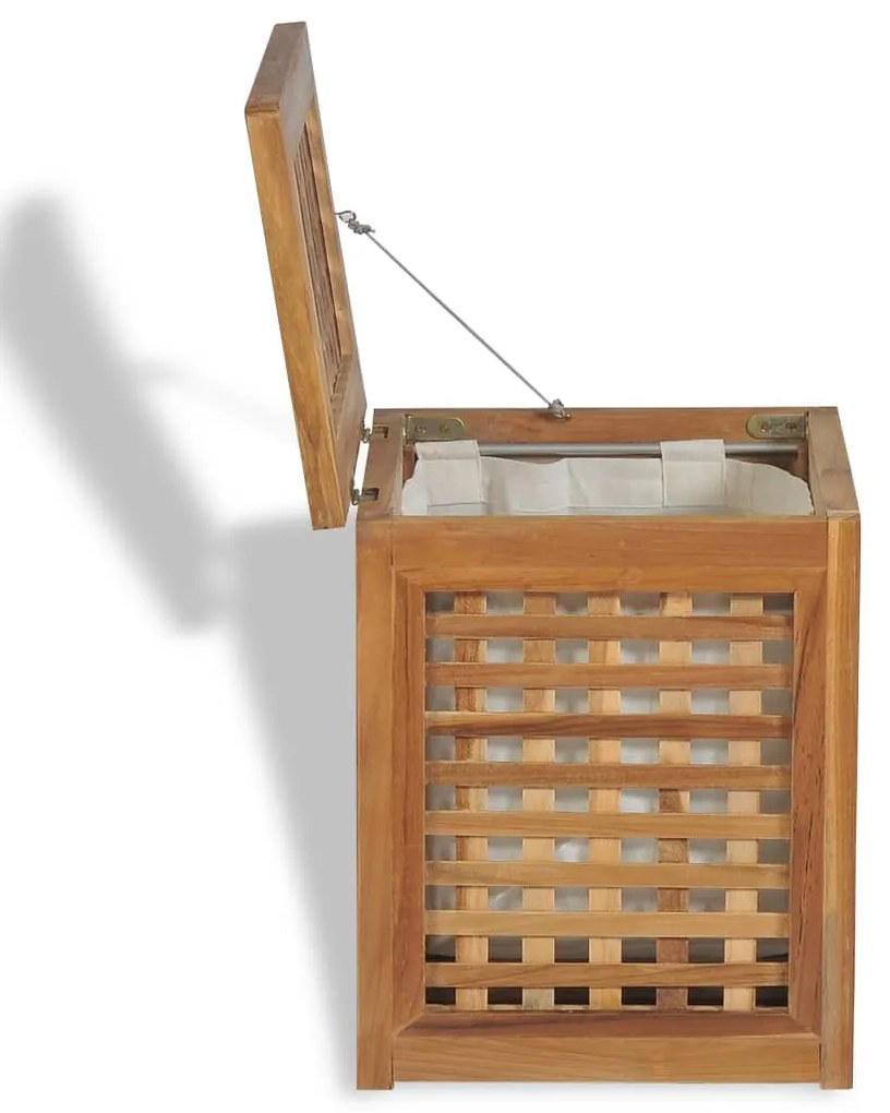 vidaXL Καλάθια Απλύτων Σετ 3 Τεμαχίων από Ξύλο Teak