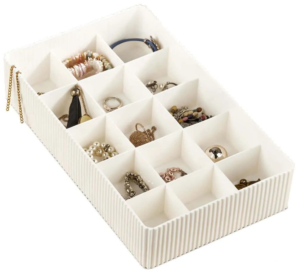 Βάση Κοσμημάτων 968HBR1158 30x18x6,5cm Ecru Aberto Design Polypropylene