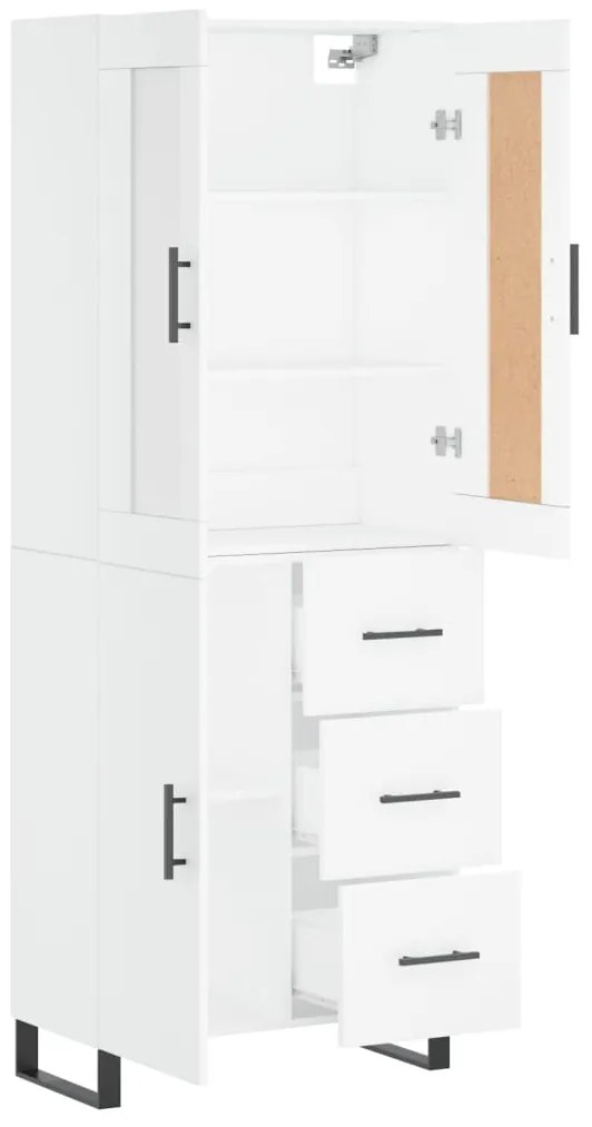 vidaXL Ντουλάπι Λευκό 69,5x34x180 εκ. από Επεξεργασμένο Ξύλο