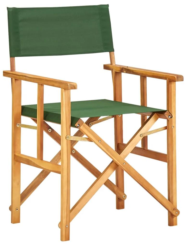 Καρέκλα Σκηνοθέτη Πράσινη από Μασίφ Ξύλο Ακακίας