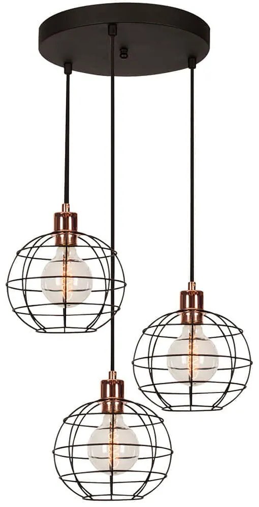 Φωτιστικό Οροφής Tellini 892OPV1830 Φ40x113cm 3xE27 40W Black Opviq