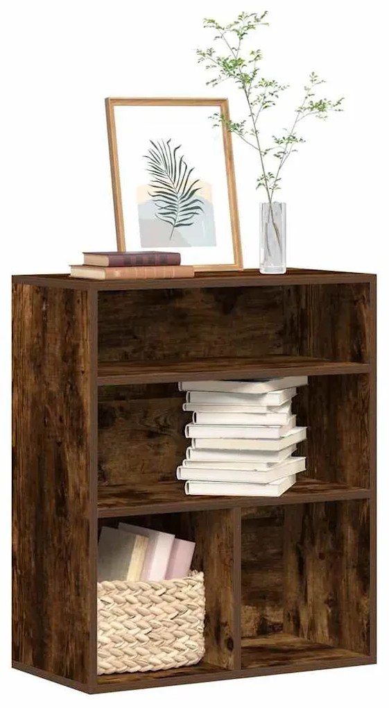 Βιβλιοθήκη Καπνιστή Δρυς 60x30x71,5 εκ. από Επεξεργασμένο Ξύλο