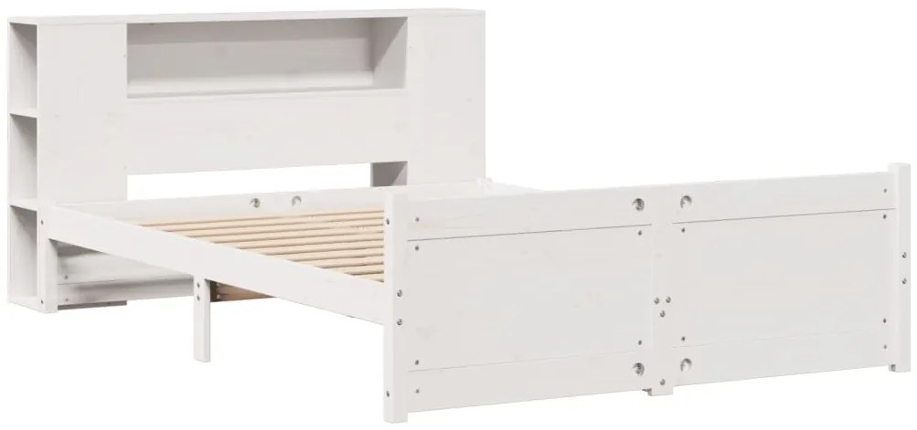 vidaXL Κρεβάτι Βιβλιοθήκη Χωρίς Στρώμα 160x200 εκ Μασίφ Ξύλο Πεύκου