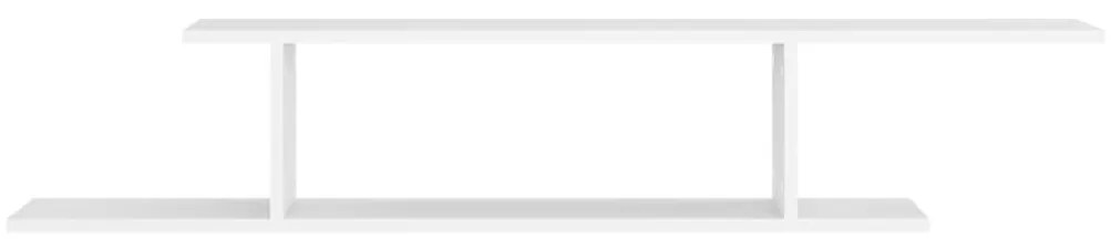 Ράφι Τηλεόρασης Επιτοίχιο Λευκό 125x18x23 εκ. από Επεξ. Ξύλο - Λευκό
