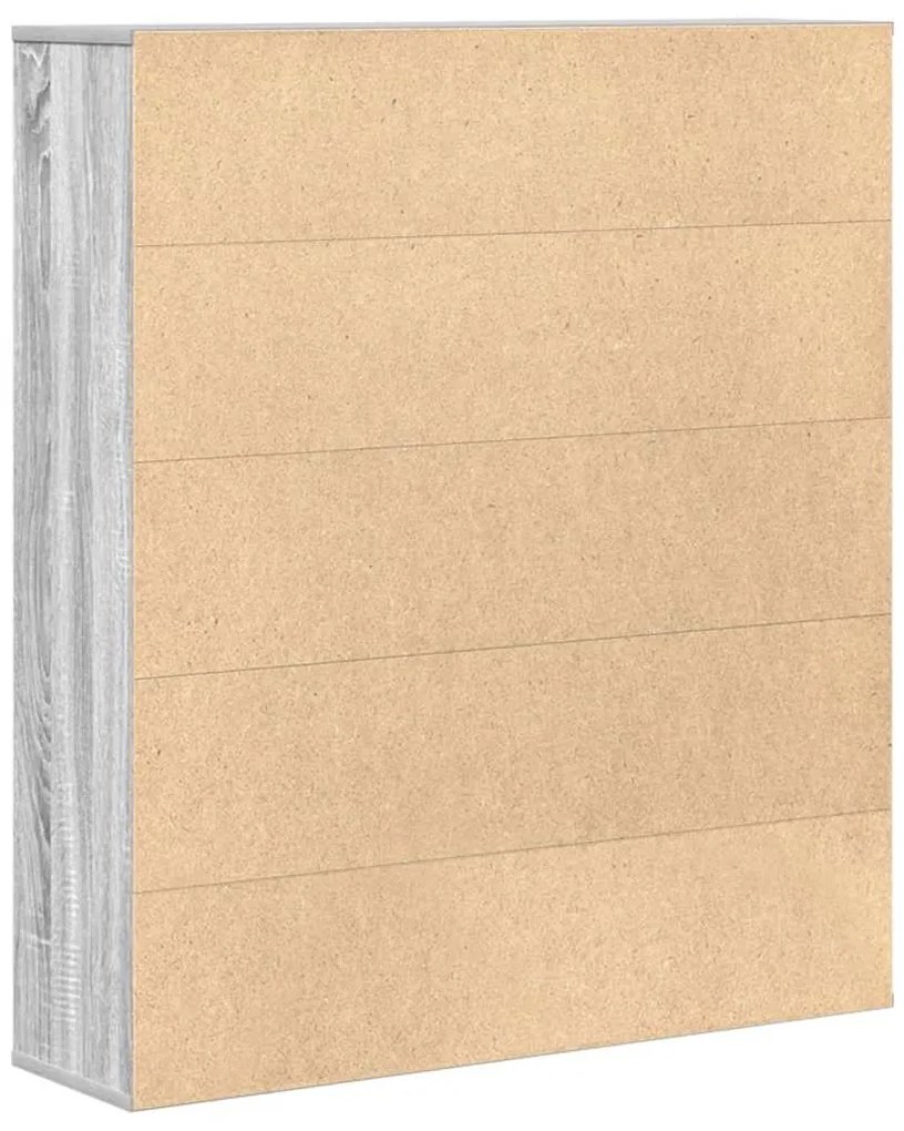 vidaXL Βιβλιοθήκη Γκρι Sonoma 89x24x101,5 εκ. από Επεξεργασμένο Ξύλο