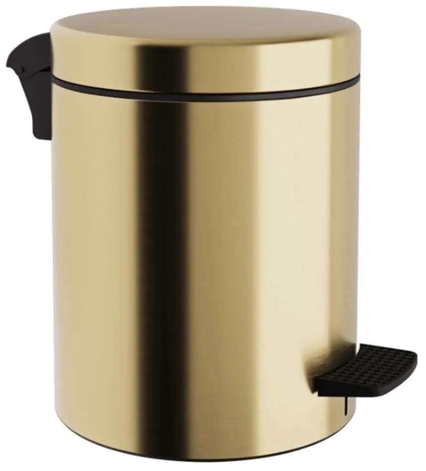 Κάδος Απορριμμάτων Soft Close 5Lt 05-136-023 20x28cm Brushed Brass Pam&amp;Co Ορείχαλκος