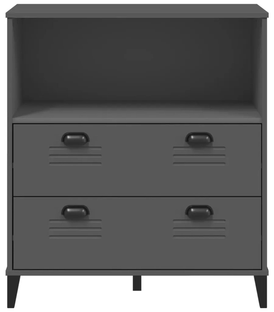 vidaXL Βιβλιοθήκη VIKEN Ανθρακί Γκρι 80x40x90 εκ. από Επεξεργ. Ξύλο