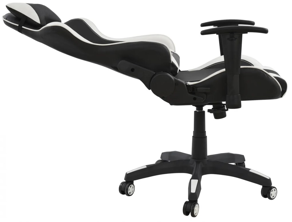 ΚΑΡΕΚΛΑ ΓΡΑΦΕΙΟΥ GAMING HM1062.04 SPEED ΜΑΥΡΟ ΛΕΥΚΟ PU 68,5x71,5x133,5 cm