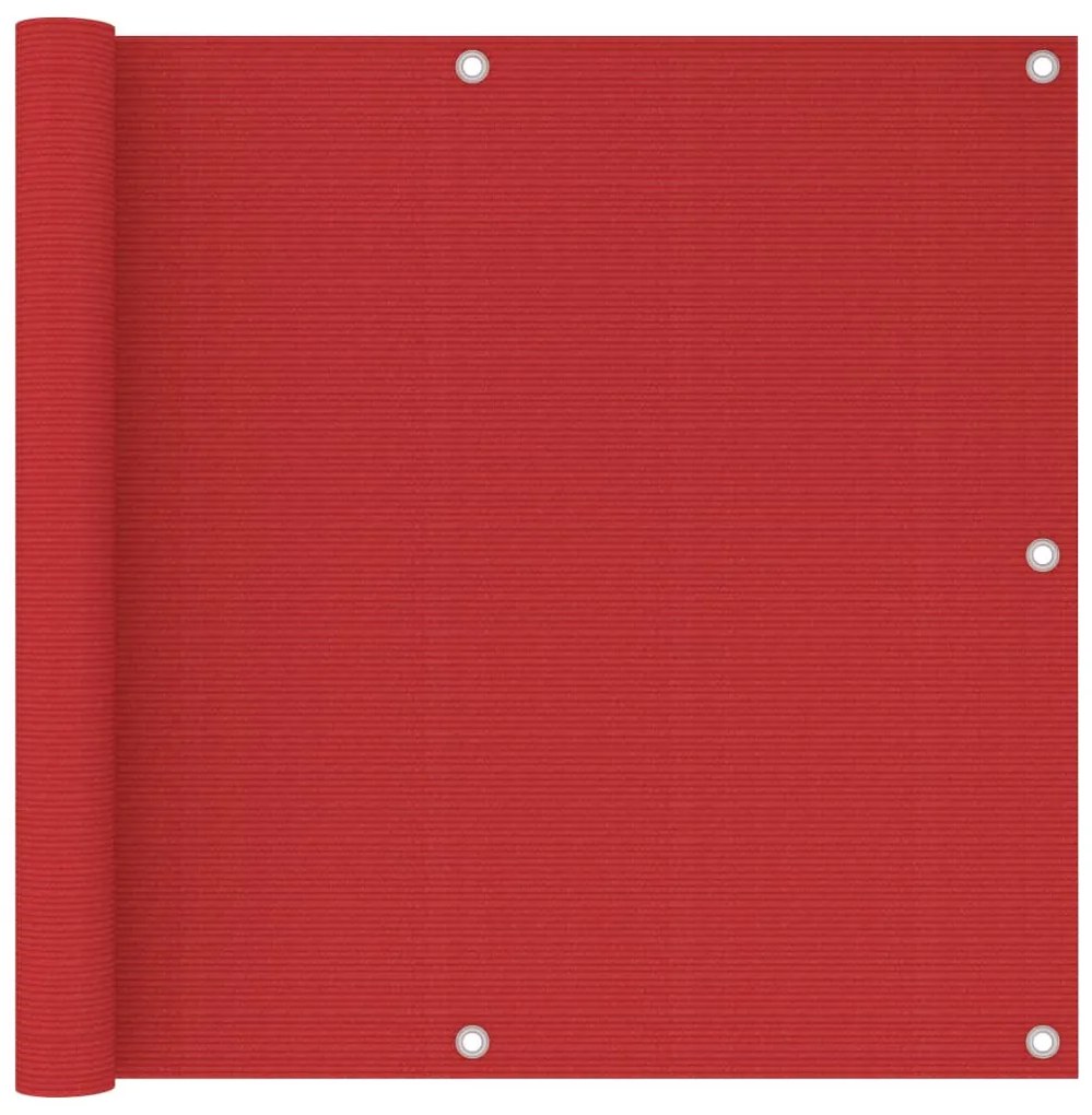 Διαχωριστικό Βεράντας Κόκκινο 90 x 300 εκ. από HDPE
