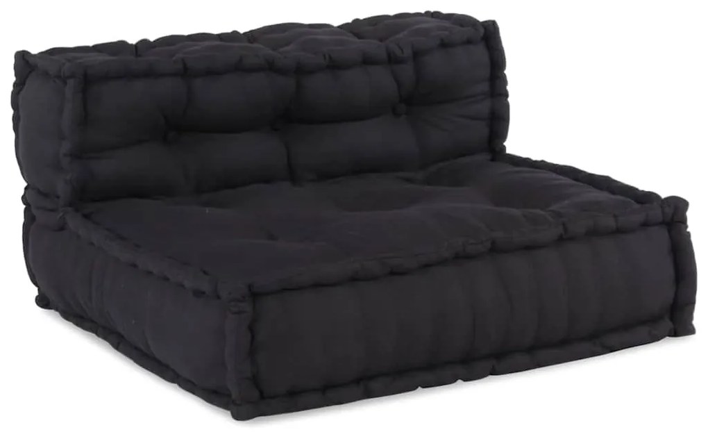 vidaXL Modular Pouffes 4 τεμάχια Ανθρακί Ύφασμα