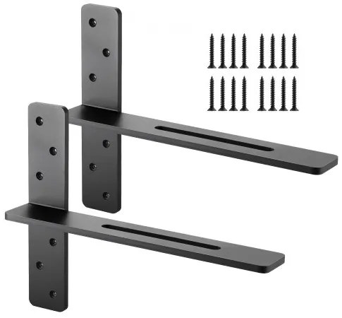 VEVOR 2 Pcs Shelf Brackets 16 inch / 406.4 mm Heavy Duty Floating Shelf Brackets