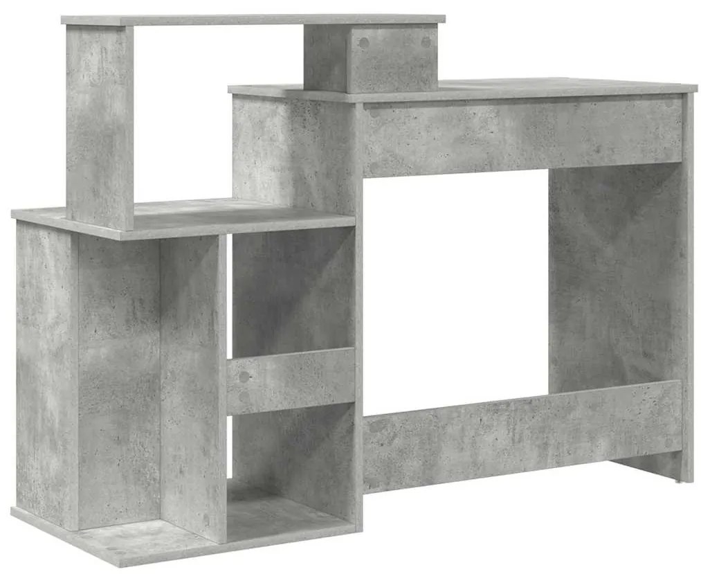 vidaXL Γραφείο Σκυρόδεμα Γκρι 120,5 x 44 x 88,5 εκ Επεξεργασμένο ξύλο