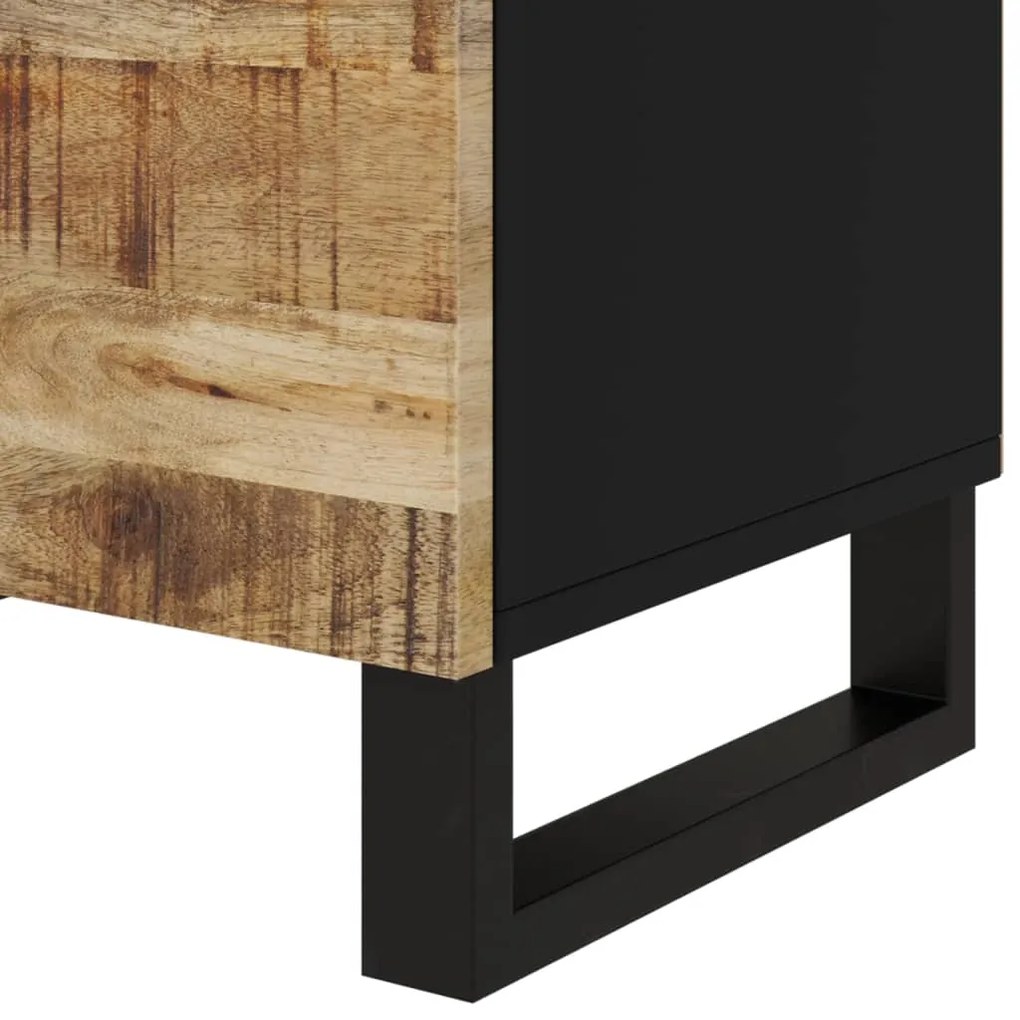 vidaXL Κομοδίνο 50x33x60 εκ. Μασίφ Ξύλο Μάνγκο & Επεξεργασμένο Ξύλο