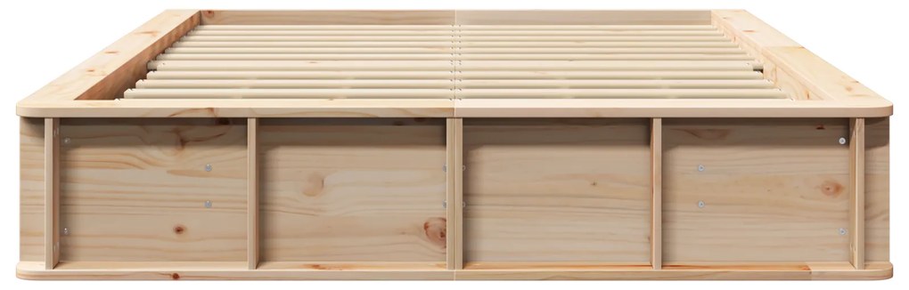 vidaXL Σκελετός Κρεβατιού Καφέ 140 x 190 cm Μασίφ ξύλο πεύκου
