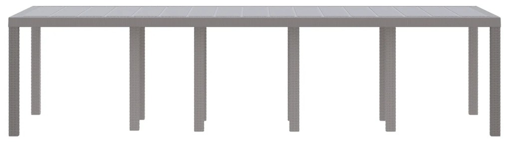vidaXL Τραπέζι Κήπου Ανοιχτό Γκρι 300x100x73 cm Πολυ Ρατάν