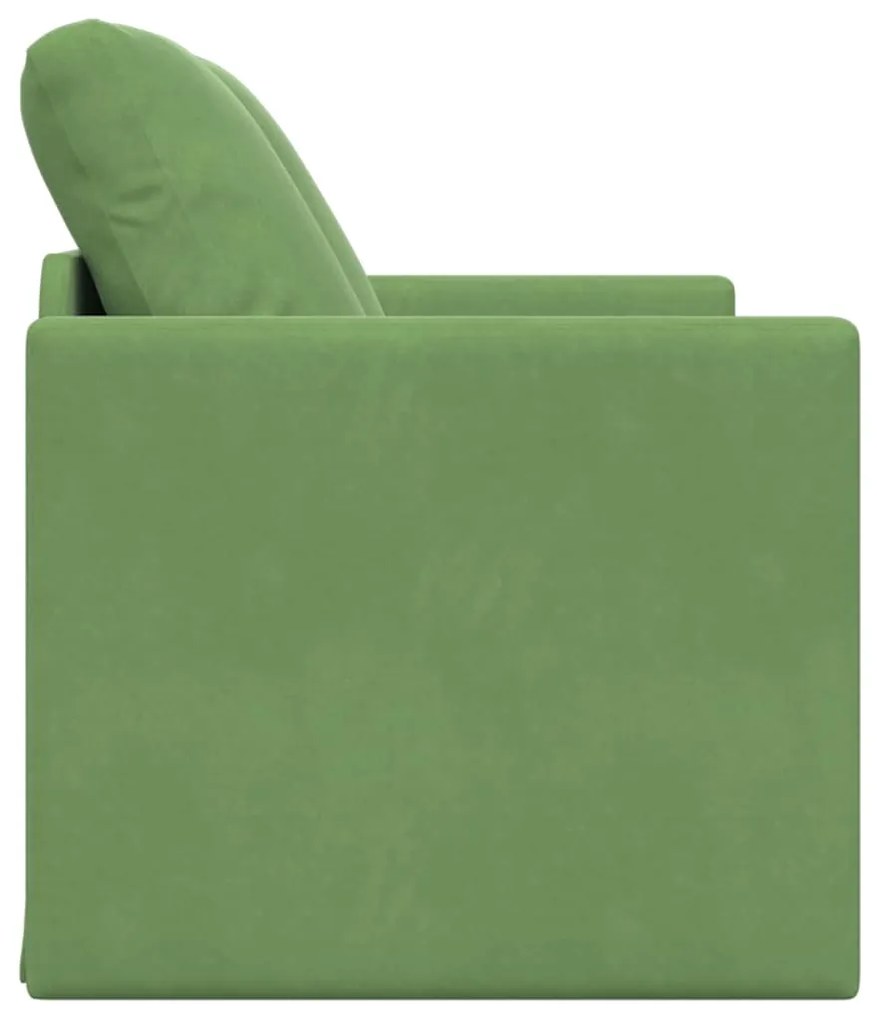 vidaXL Κρεβάτι καναπές Ανοιχτό Πράσινο 204 x 122 x 60 εκ Βελούδο