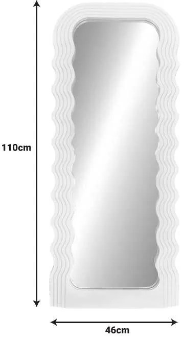Καθρέπτης Maraya Inart λευκό PP 46x3.2x110εκ