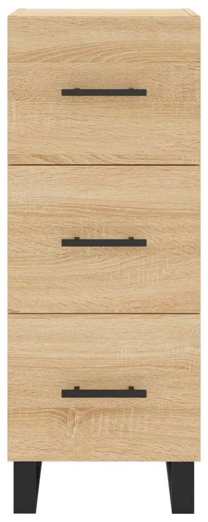 vidaXL Μπουφές Sonoma δρυς 34,5 x 34 x 180 εκ. από Επεξεργασμένο Ξύλο