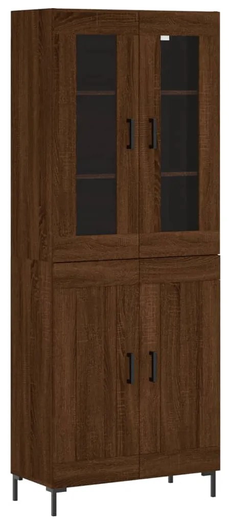 vidaXL Ντουλάπι Καφέ Δρυς 69,5 x 34 x 180 εκ. από Επεξεργασμένο Ξύλο