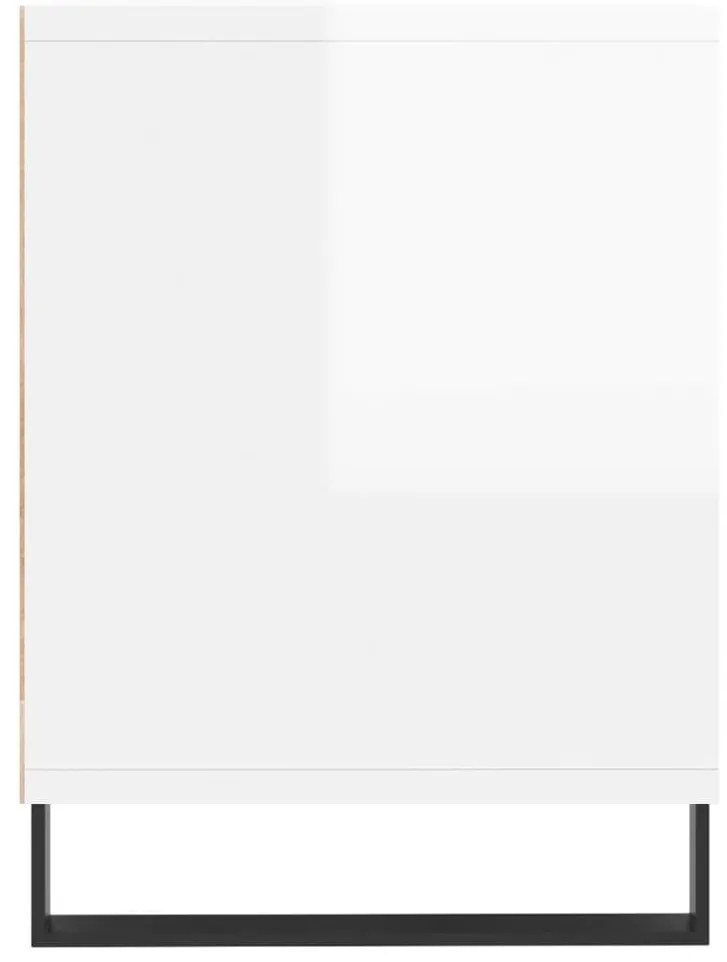 vidaXL Έπιπλο Τηλεόρασης Γυαλ. Λευκό 150x30x44,5 εκ Επεξεργασμένο Ξύλο