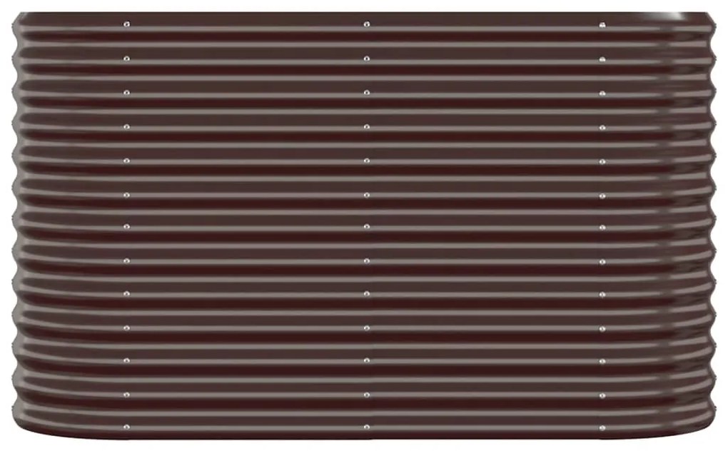 vidaXL Ζαρντινιέρα Καφέ 114x40x68 εκ. Γαλβανισμένος χάλυβας