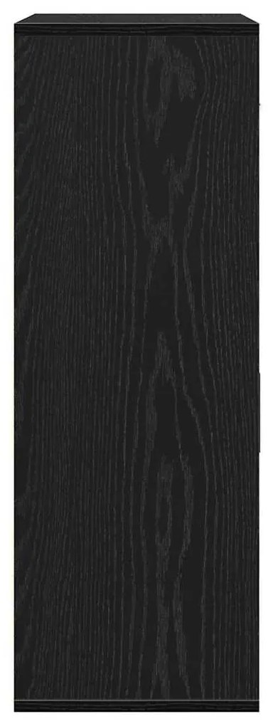 vidaXL Πλαϊνό γραφείο Μαύρη Οξυά 60 x 30 x 84 εκ Επεξεργασμένο ξύλο