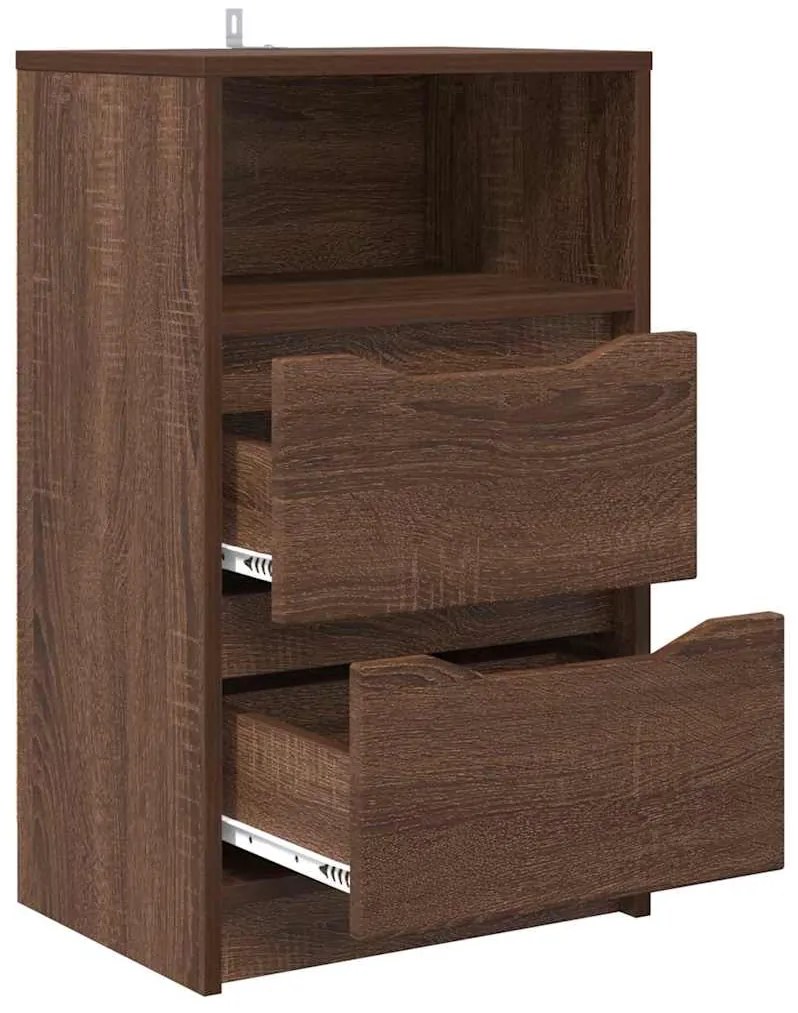 vidaXL Κομοδίνο Καφέ δρυς 40 x 30 x 467 εκ Επεξεργασμένο ξύλο