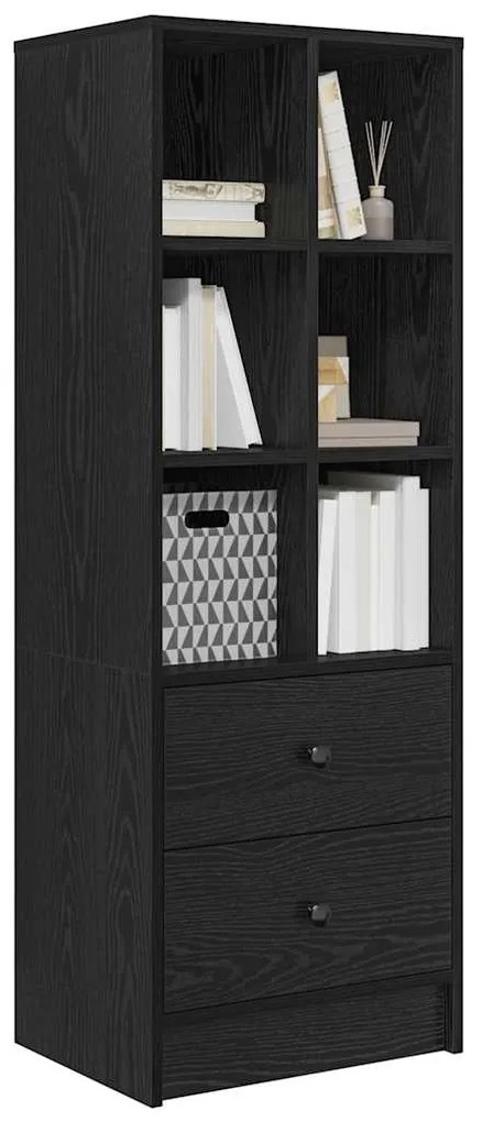 vidaXL Highboard Μαύρη δρυς 45.5 x 34 x 127 εκ Επεξεργασμένο ξύλο