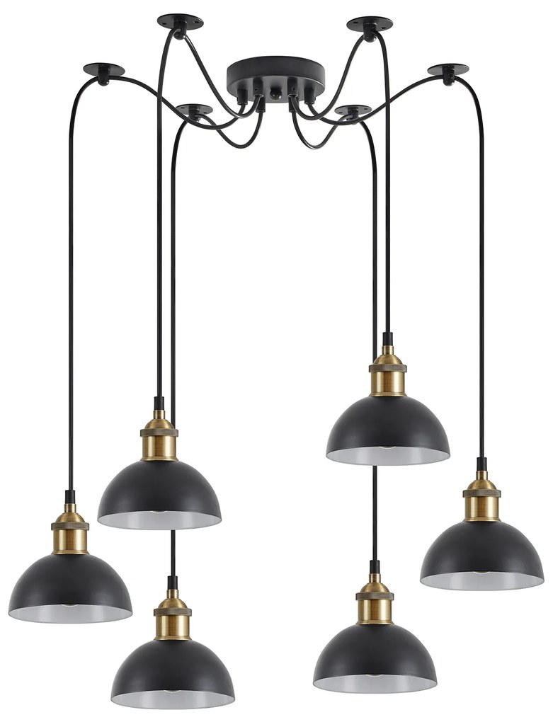 Φωτιστικό Οροφής  SE21-BL-B10-BL6-MS3 ADEPT PENDANT Black Metal Shade Pendant+ - Μέταλλο - 77-8775