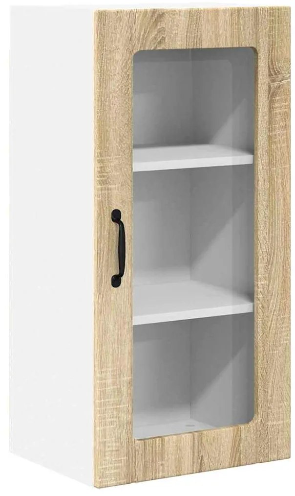 vidaXL Κρεμαστό ντουλάπι κουζίνας 2 pcs Δρύς Sonoma 40 x 31 x 80 εκ.