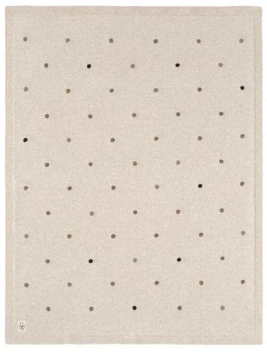 Laessig Πλεκτή κουβέρτα Dots beige
