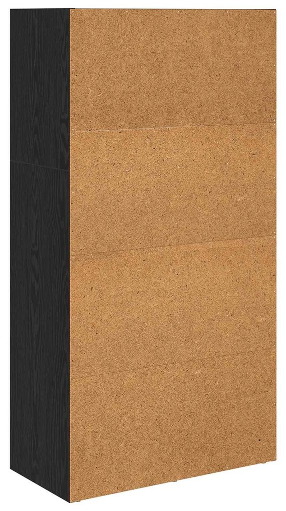 vidaXL Ράφι Βιβλίων Μαύρη Οξυά 60 x 30 x 76.5 εκ Επεξεργασμένο ξύλο