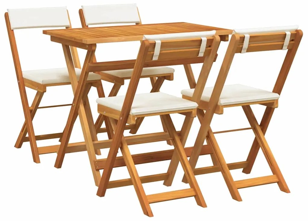 vidaXL Σετ μπιστρό 5 pcs Καφέ Μασίφ ξύλο ακακίας